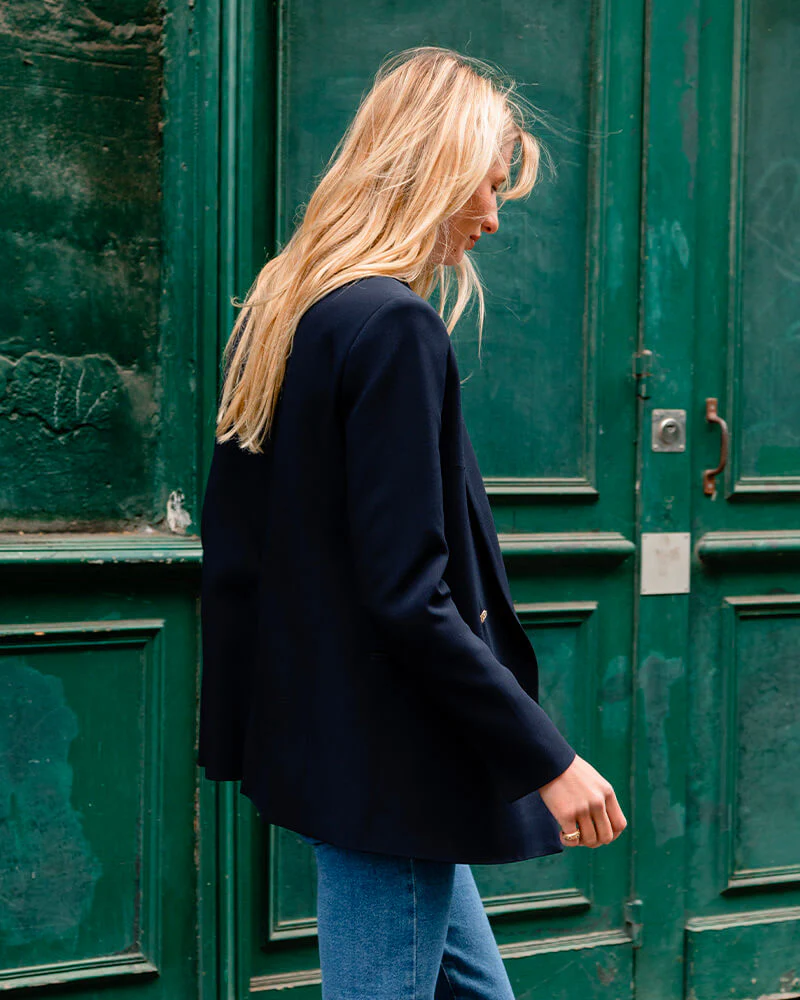 Albert - en crêpe navy - Image 10