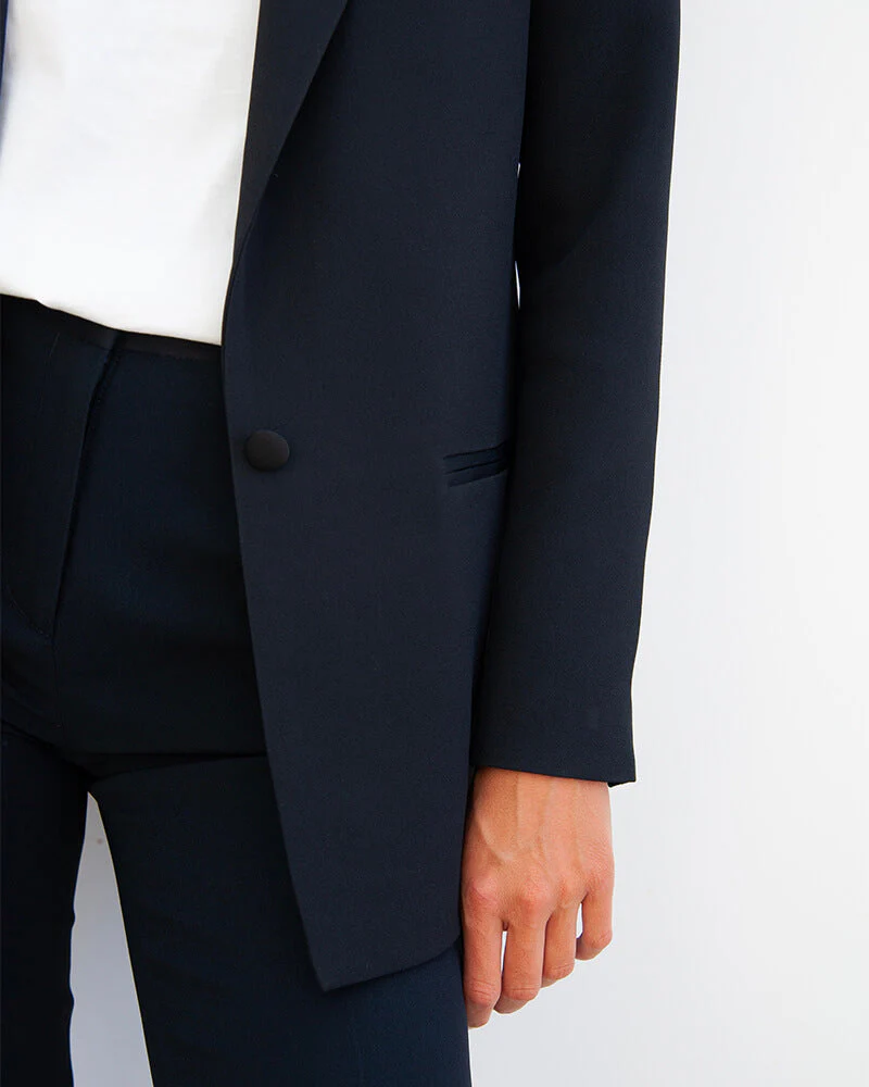 Marcel - en crepe navy - Image 11