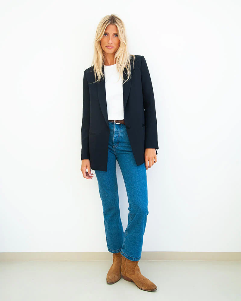 Marcel - en crepe navy - Image 3