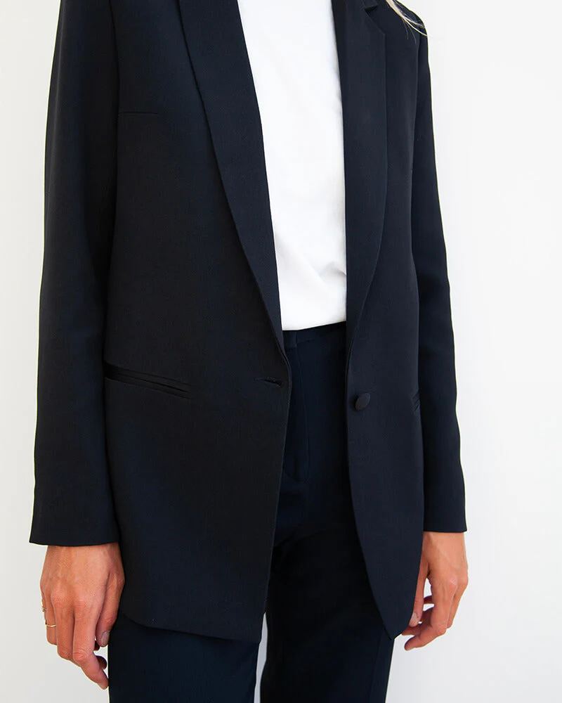 Marcel - en crepe navy - Image 9