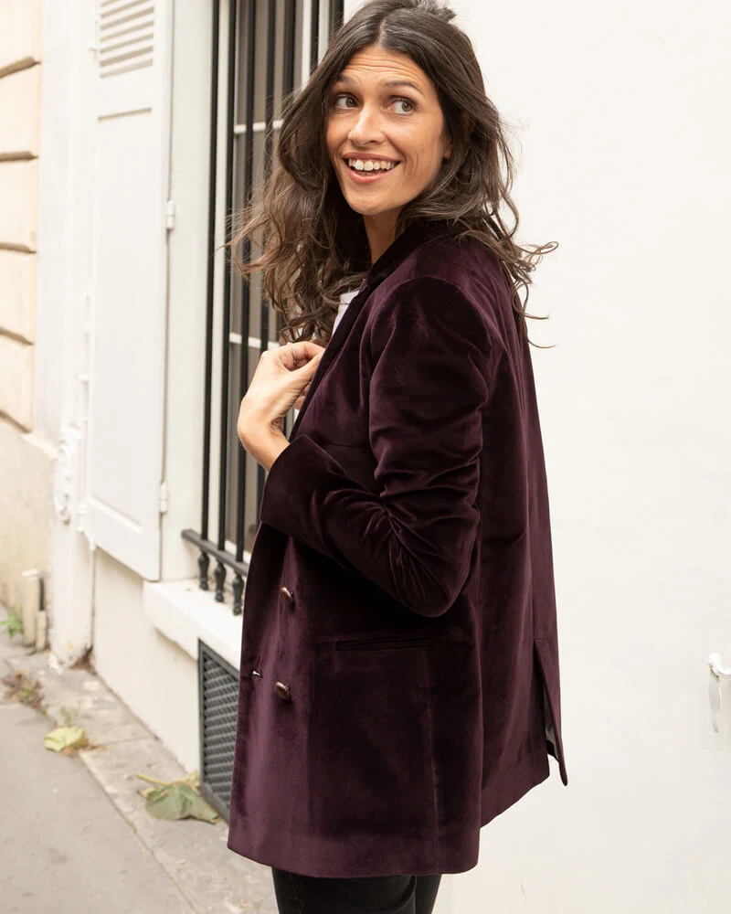 [TEST] Albert velours prune - Image 4